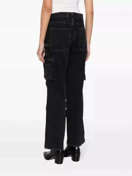   Agolde  Black Cotton Blend Denim Jeans Black