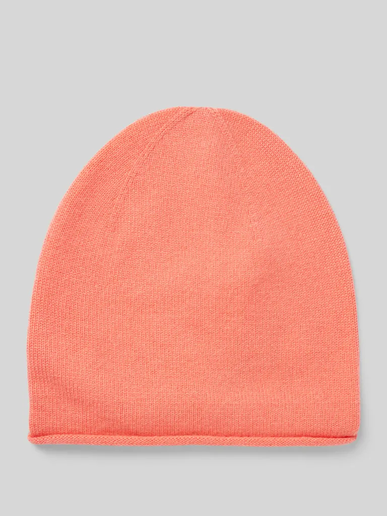 Christian Berg Woman Strickmütze aus reinem Kaschmir mit gerollter Krempe (apricot) online kaufen