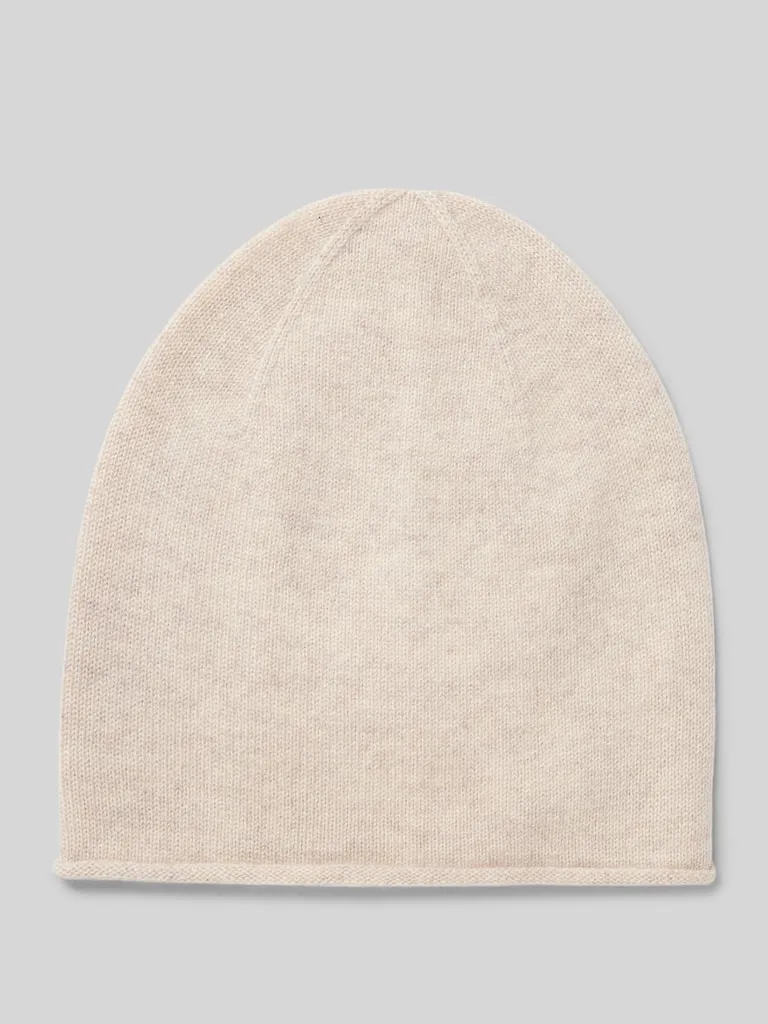 Christian Berg Woman Strickmütze aus reinem Kaschmir mit gerollter Krempe (beige melange) online kaufen