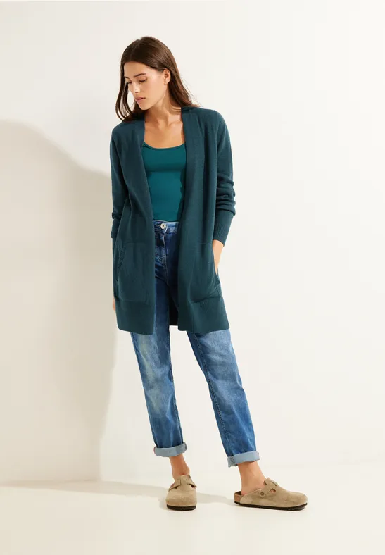 Cosy Melange Strickjacke