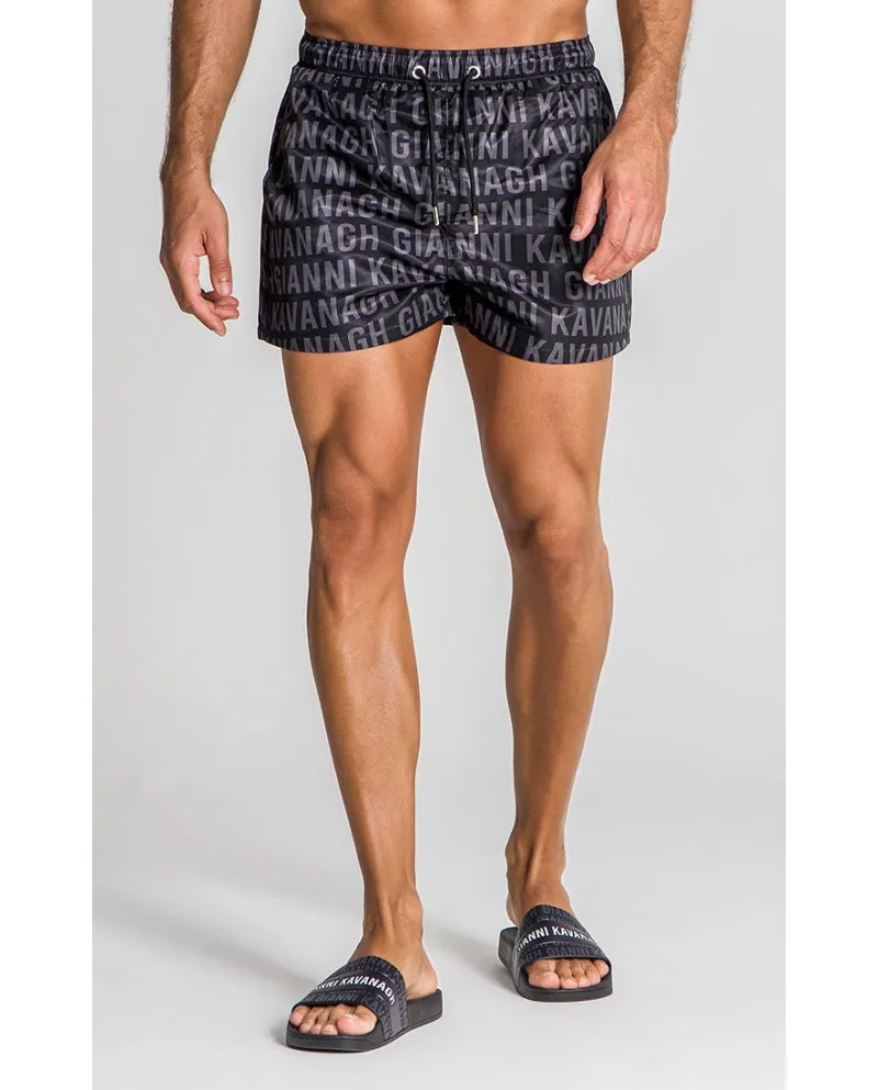 Gianni Kavanagh Black Typo Swimshorts
