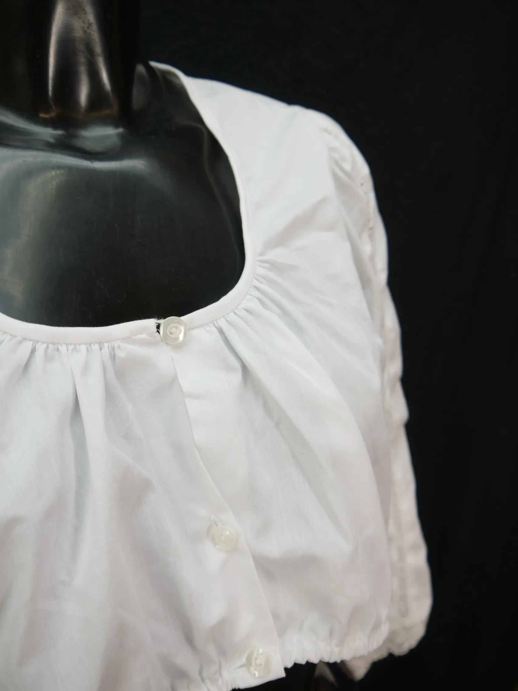 Gr.44 Dirndlbluse süße Bluse für Dirndl Wenger mit Spitze Trachtenbluse B8933