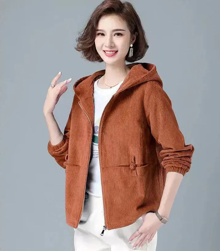 Heidi-Mode | Sweatjacke aus Rippvelours für Frauen