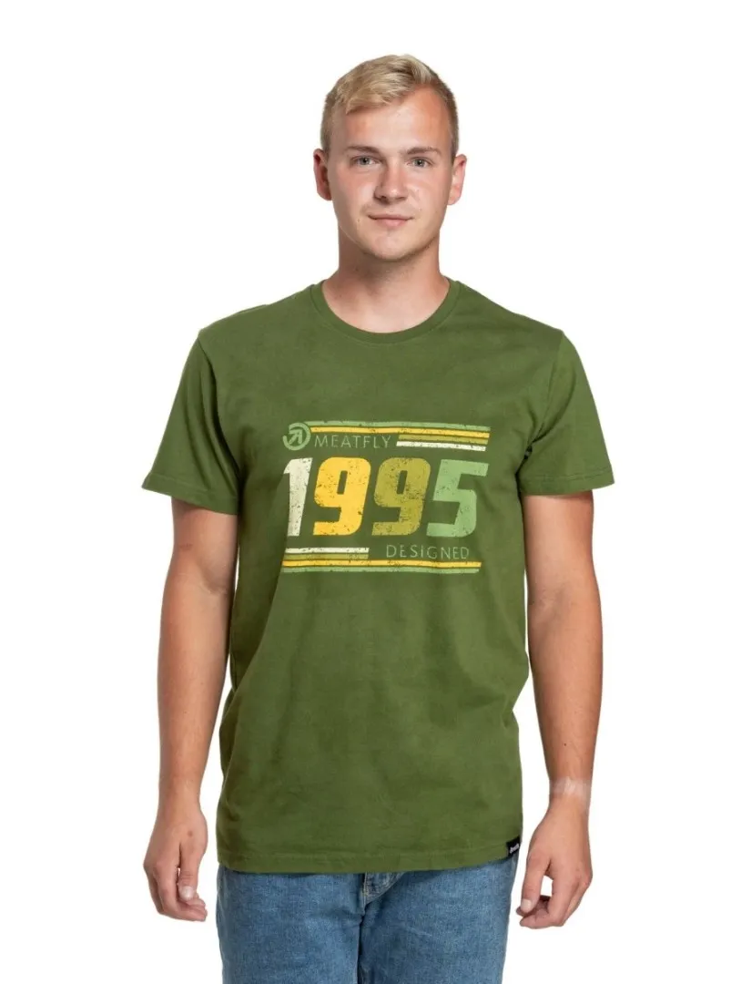 Herren T-Shirt Meatfly 1995, Olive M