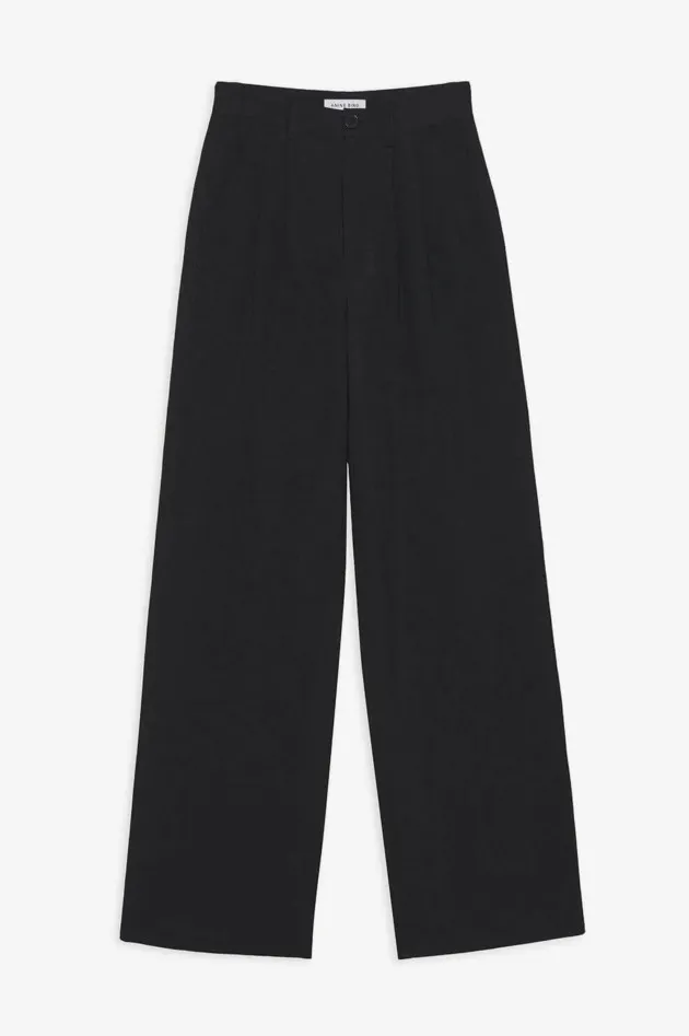 Hose CARRIE aus Leinenmix in Schwarz