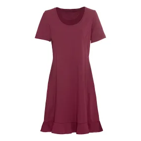 Jerseykleid mit Volant am Saum aus Bio-Baumwolle
