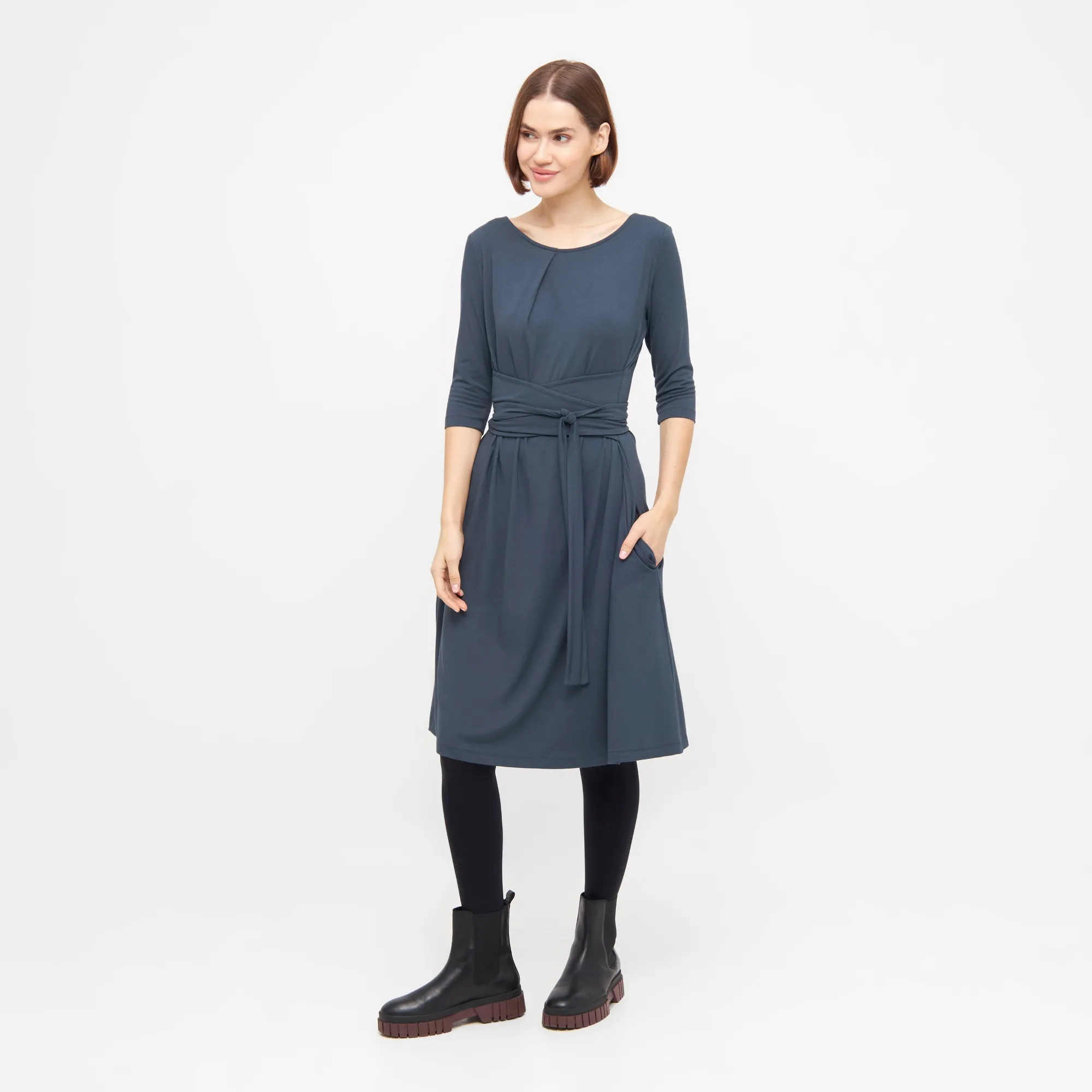 Jerseykleid zum Wickeln aus ECOVERO