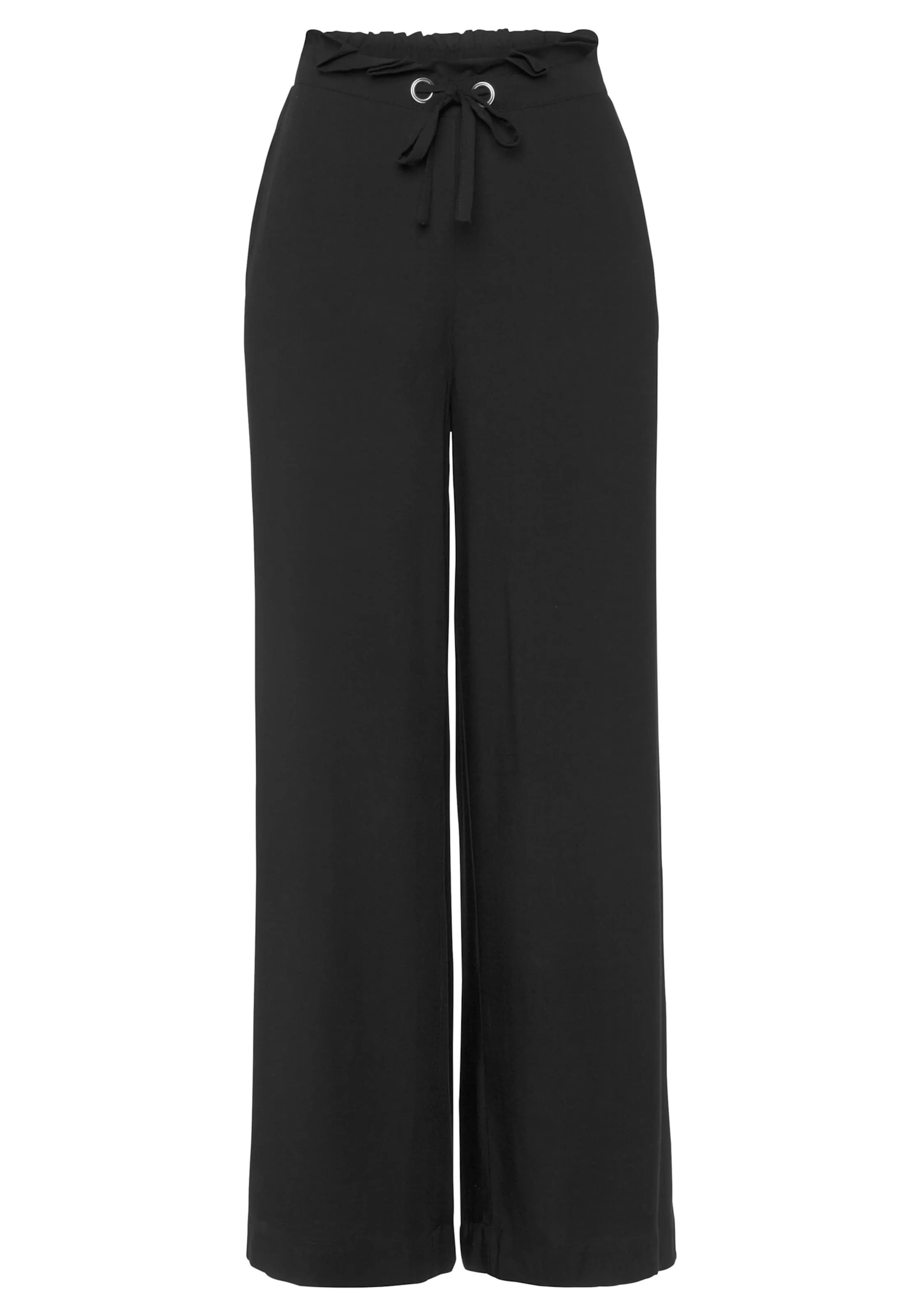 LASCANA Paperbag-Hose in schwarz