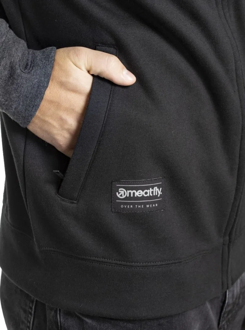 Meatfly Josh Tech Hoodie für Herren, Heather Black XL