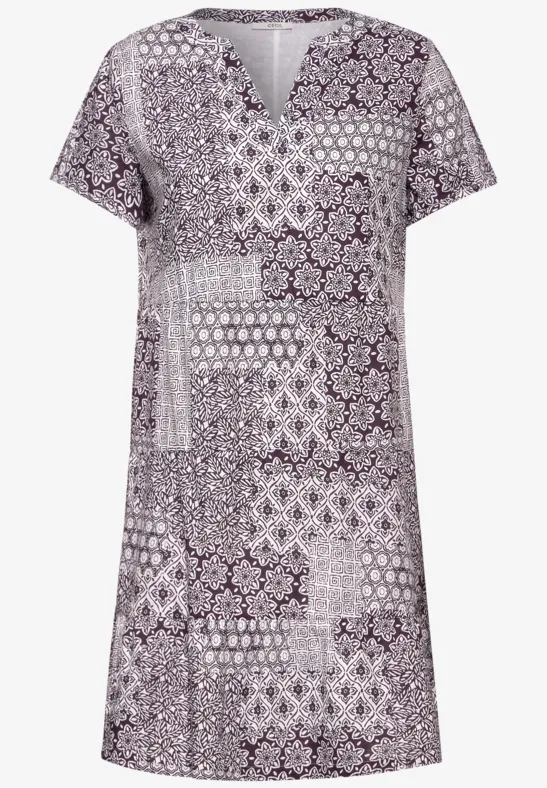 Patchwork Print Kleid