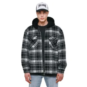 Pegador Herren Flannel Jacket Hooded Hairy Fontana black