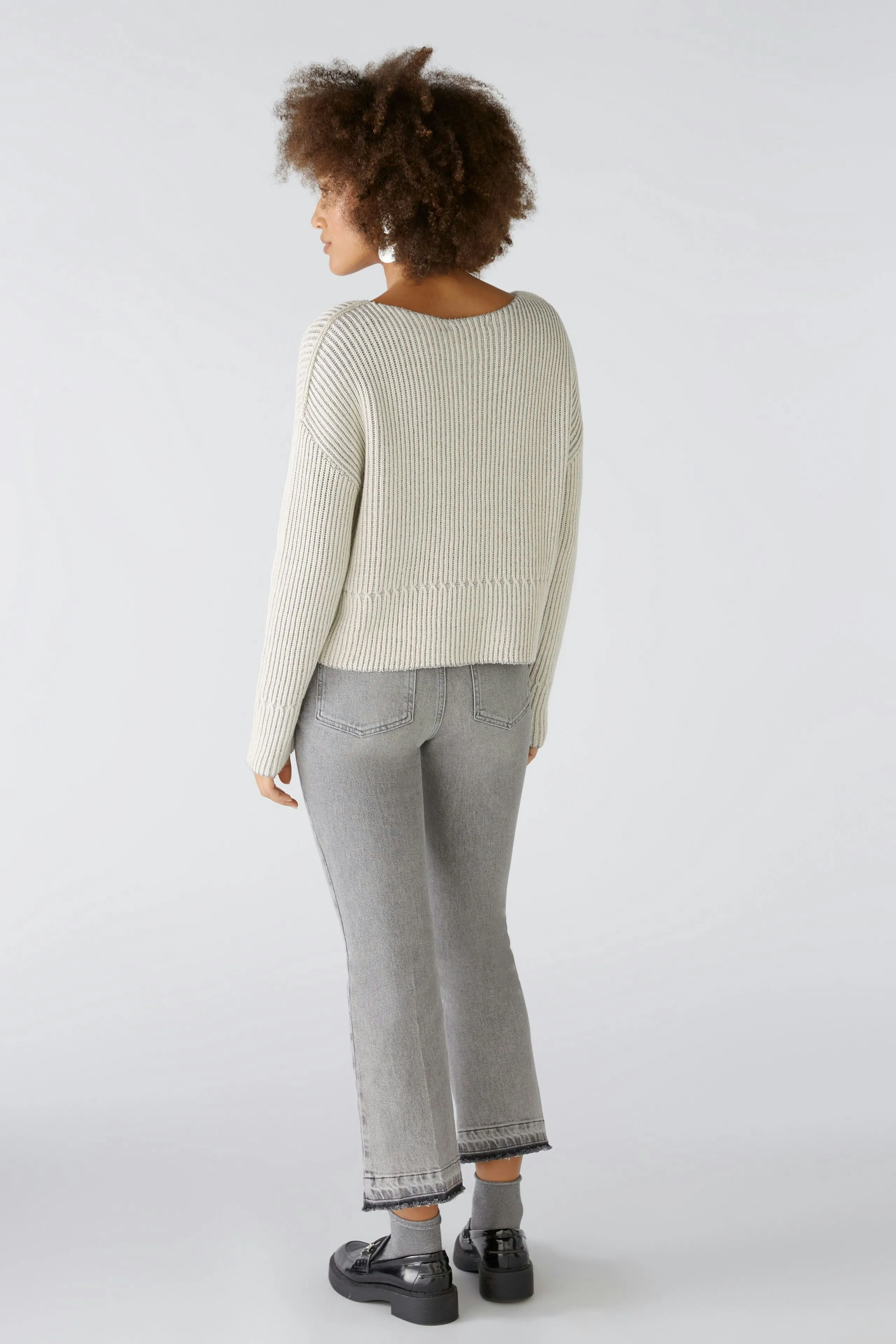 Pullover Baumwollmischung mit Glanzgarn