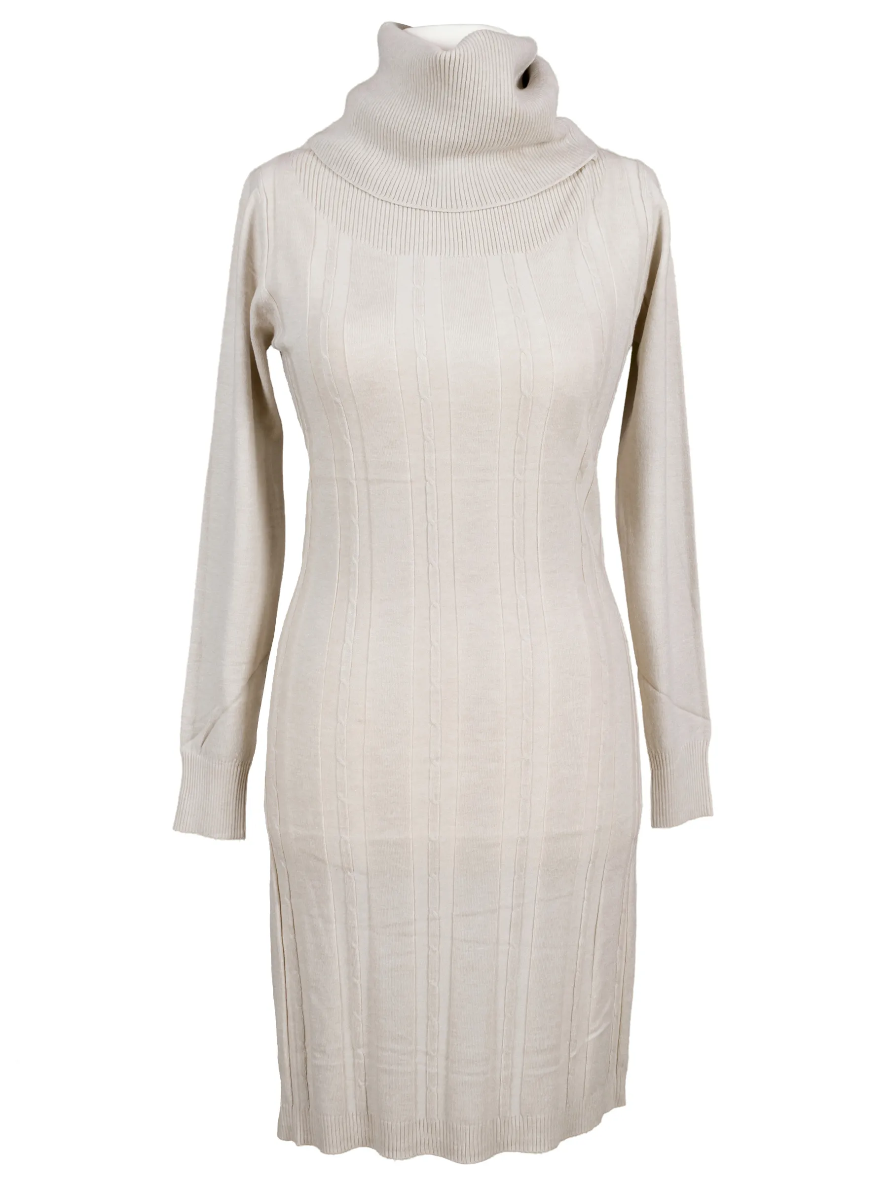 Rollkragen Longpullover für Damen in  wollweiss von Beauty Women