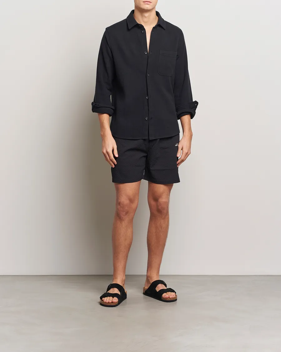 Stan Seersucker Swim Shorts Black