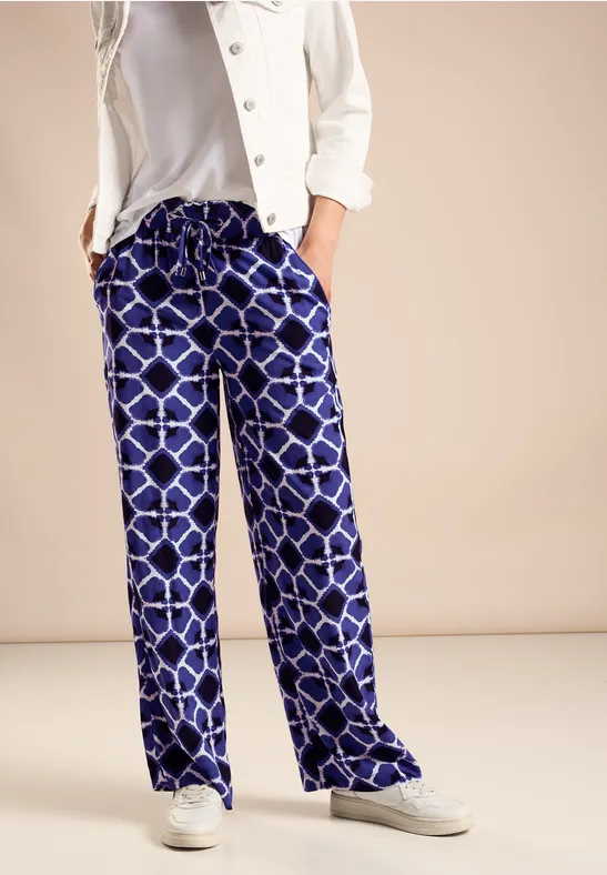 Street One Viskose Hose mit Print 