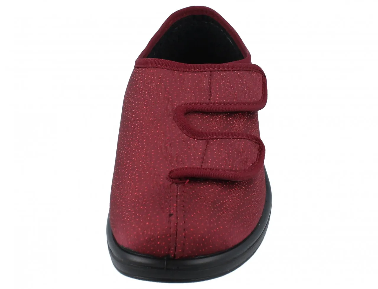 VAROMED Monza Damen Hausschuhe rot Seidenstoff