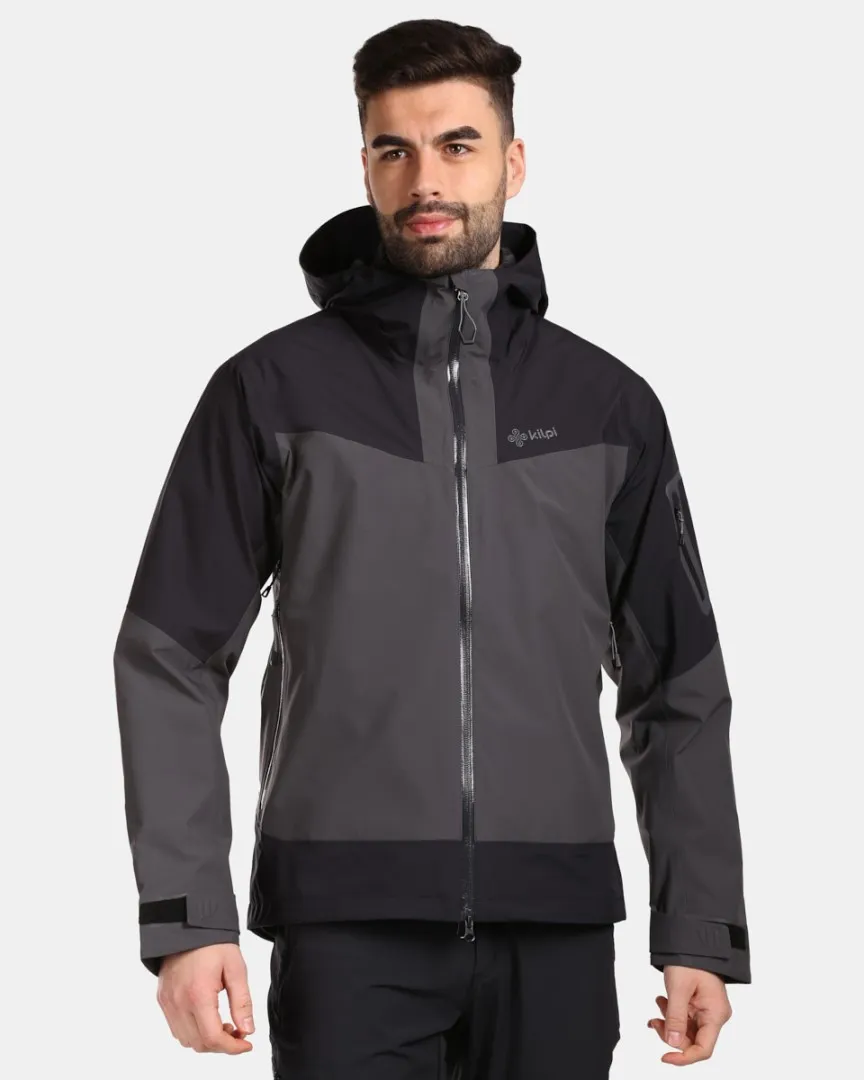 Wasserdichte Herren-Hardshelljacke Kilpi MAMBA-M dunkelgrau 3XL