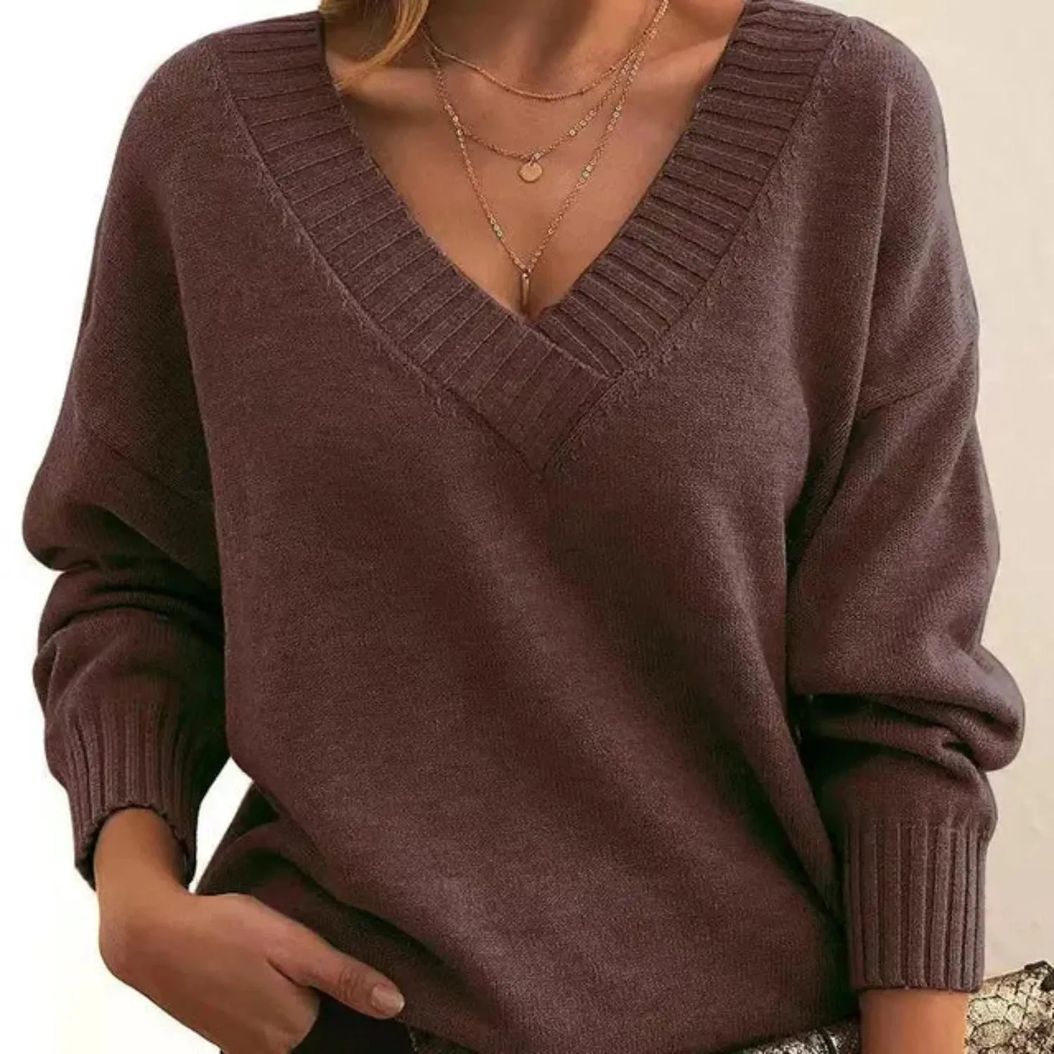 Windra - Pullover mit V-Ausschnitt - Klassisch - Komfortabel - Ideal f