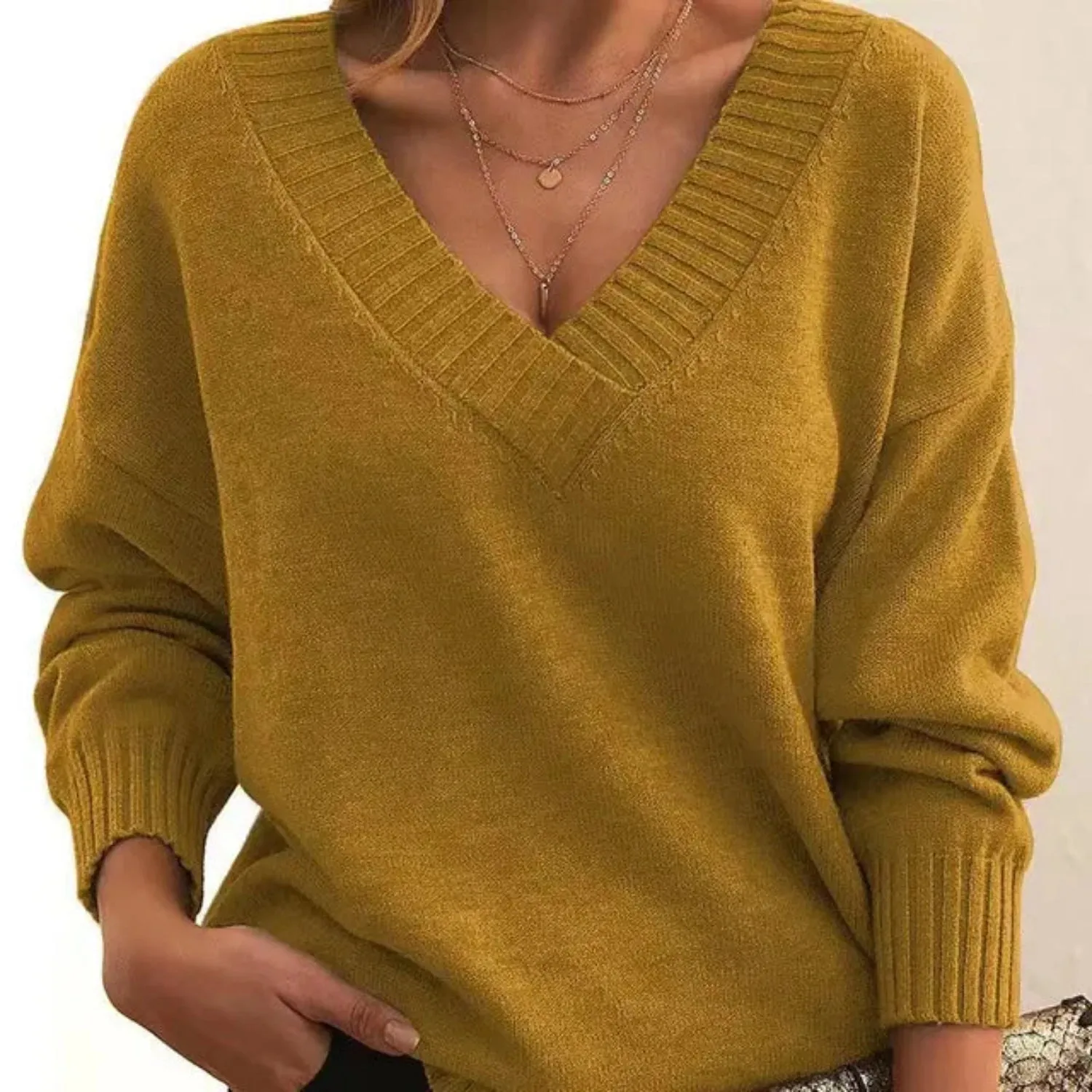 Windra - Pullover mit V-Ausschnitt - Klassisch - Komfortabel - Ideal f