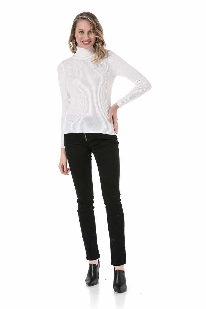 WP227 Damen Rollkragenpullover in elegantem Design