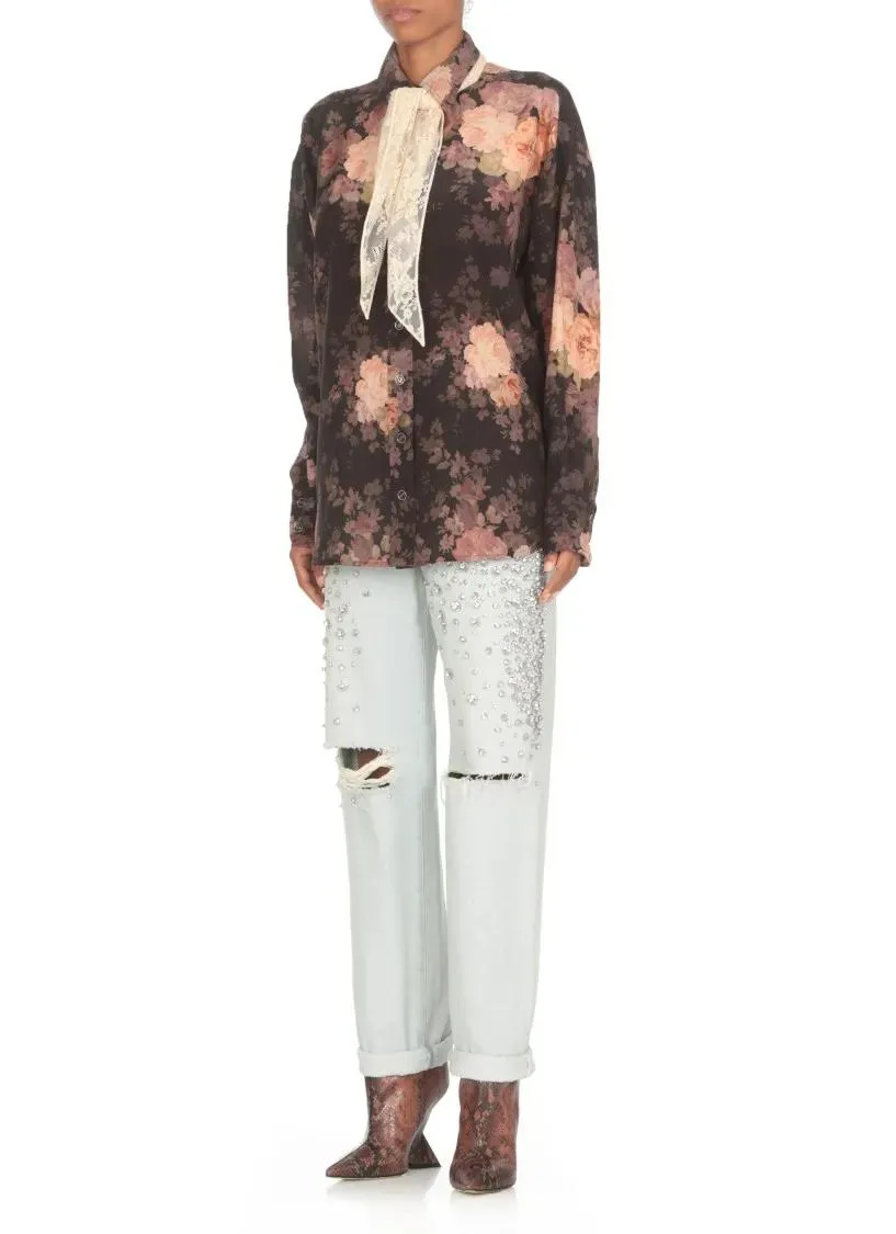   Zimmermann  Brown Silk Shirt Brown  Hemden 