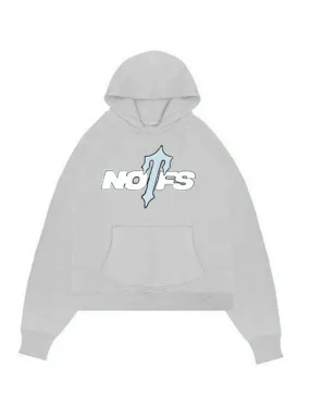 Übergroßer Hoodie mit Kreuz-Print für Herren